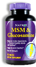 Natrol MSM & GLUCOSAMINE DOUBLE STRENGTH® - 90 TABLETS | 500MG